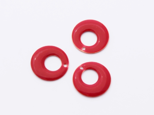 Letali bedel email rond opening 18mm rood