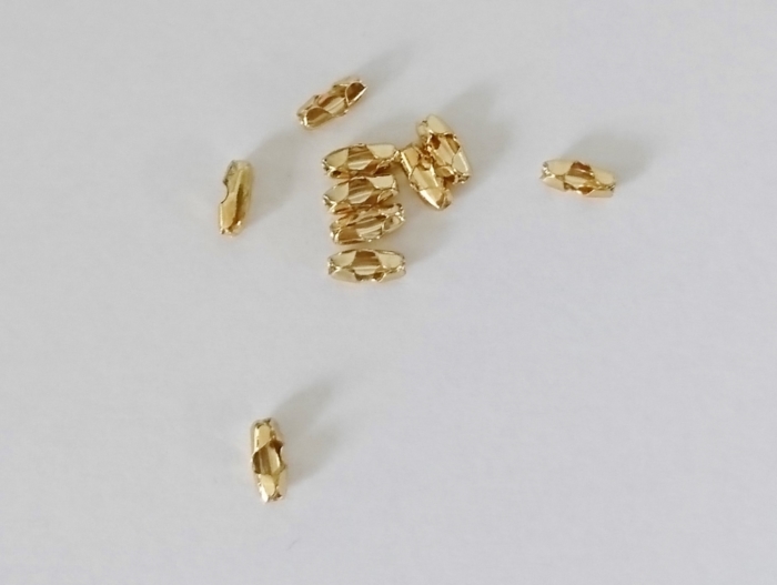 Letali slotjes voor bolletjesketting 1mm goud
