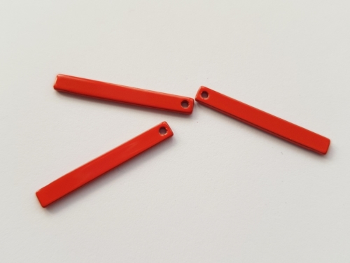 Letali bedel glad staafje 25x3mm rood