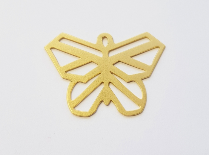 Letali origami bedel vlinder 27x20mm mat goud