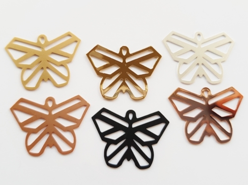 Letali origami bedel vlinder 27x20mm mix