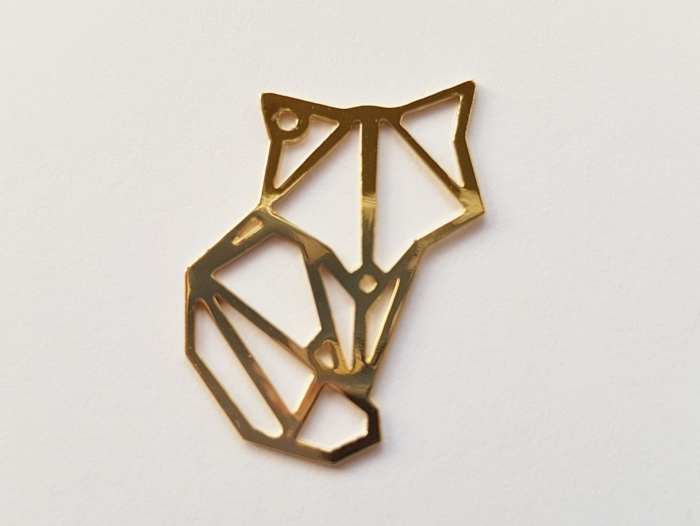 Letali origami bedel vos 26x20mm goud