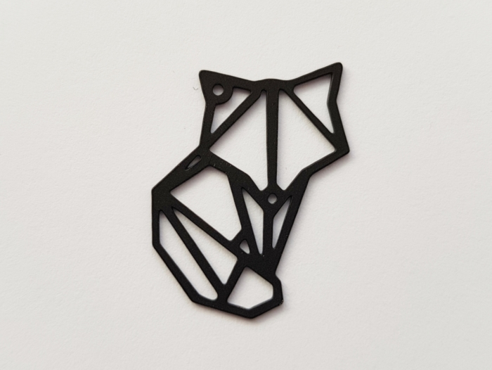 Letali origami bedel vos 26x20mm mat zwart