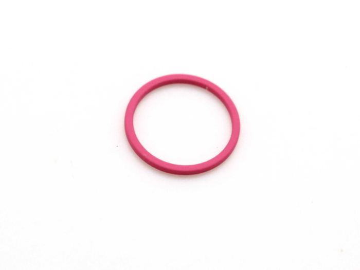 Letali bedel_tussenstuk cirkel 15mm rubber barbie roze