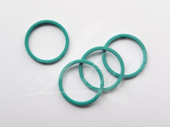 Letali bedel_tussenstuk cirkel 15mm rubber turquoise