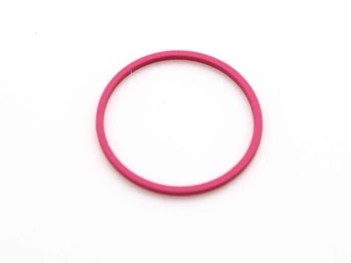 Letali bedel_tussenstuk cirkel 22mm rubber barbie roze