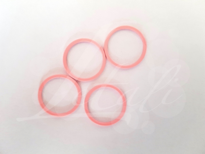 Letali bedel_tussenstuk cirkel 22mm rubber roze