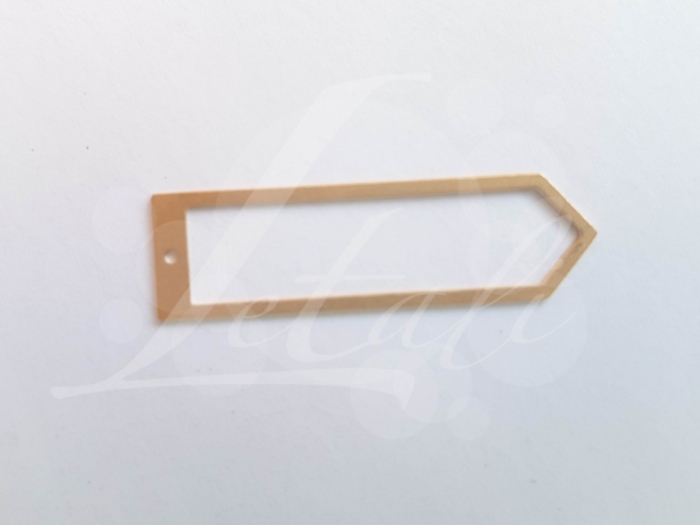 Letali bedel puntige paperclip 33x9mm_mat goud