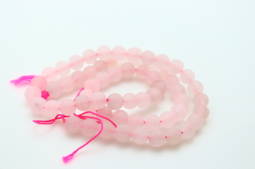 Letali Enfillade de perles: quartz rose - 6mm - environ 65 perles