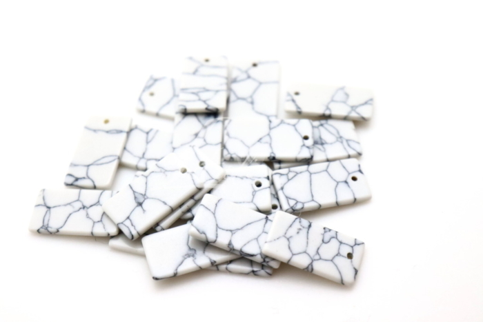 Letali Pendentif rectangle: marbre synthétique- 18*10*1.5mm grossiste perles
