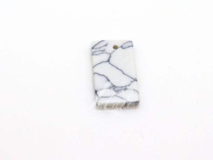 Letali Pendentif rectangle: marbre synthétique- 18*10*1.5mm