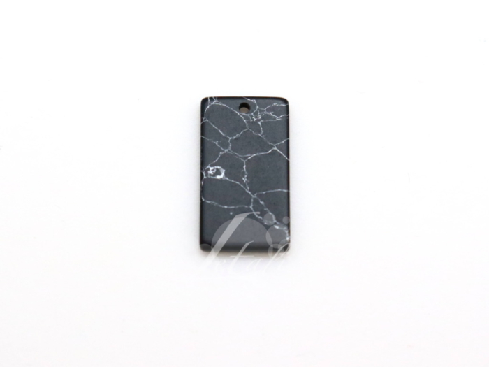 Letali Pendentif rectangle: marbre synthétique- 18*10*1.5mm