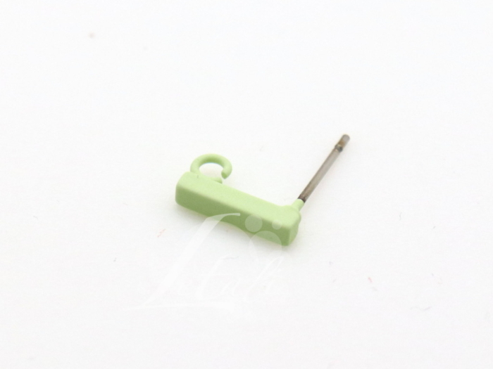 Letali Boucle d'oreille pastel - caouchouté - barre avec anneau - 2*2*10mm