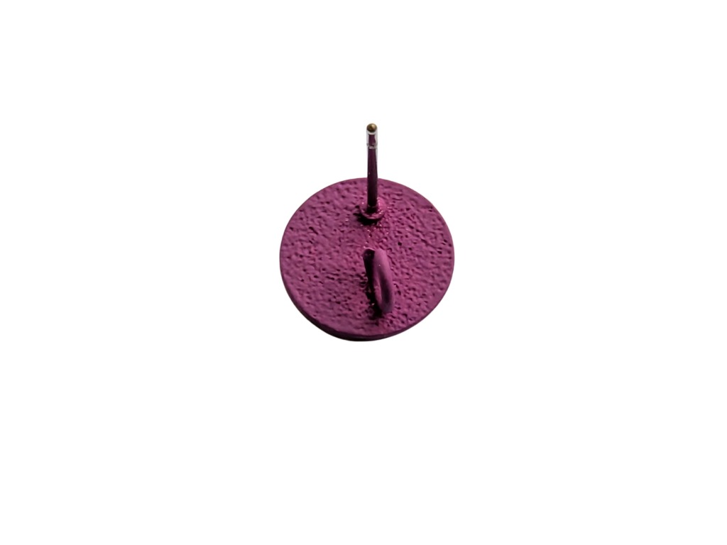 20 x Oorsteker rond plat korrelig berubberd – 12mm - met oogje - Afbeelding 35